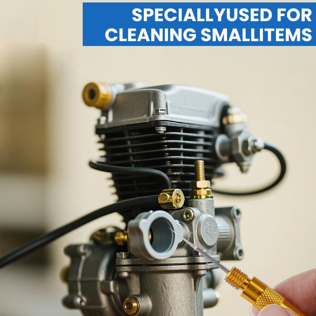 STHIRA Carburetor Cleaning Kit for Motorcycle with 43 Piece Set and Stainless Steel Tools | Includes Needles Brushes and Wrench