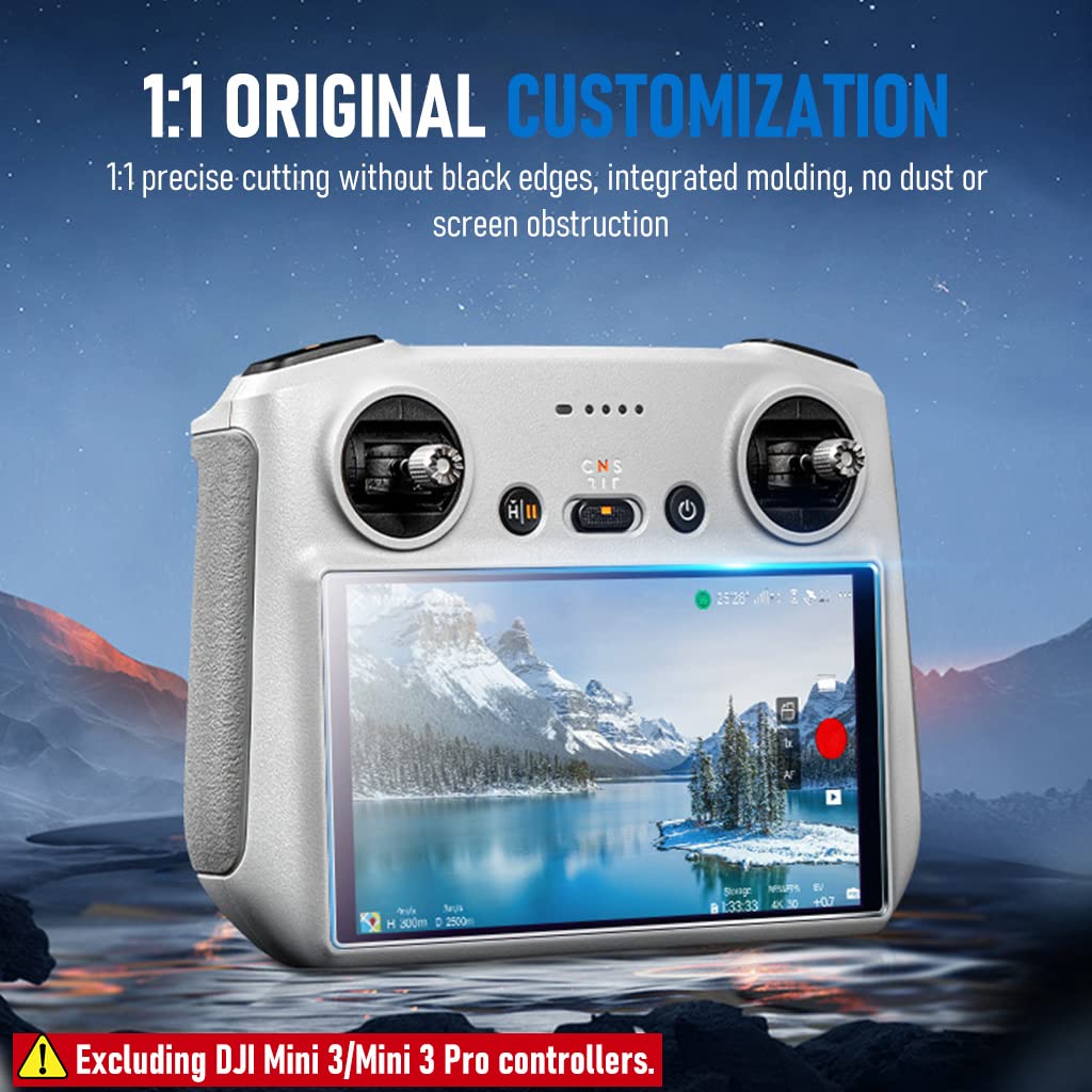 ZORBES Tempered Glass Screen Protector for DJI RC Controller with 2pcs Matte Anti Glare Film
