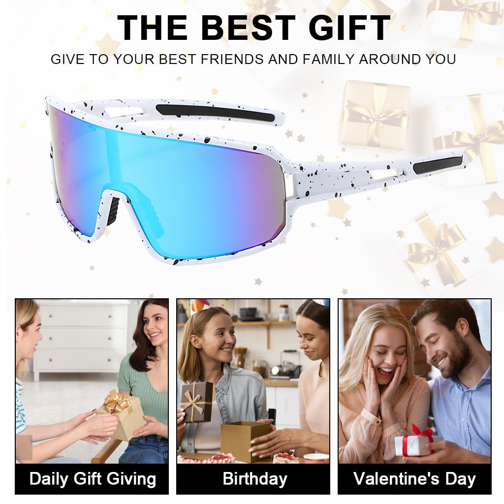 PROBEROS Cycling Sunglasses for Men featuring Polarized UV400 Lenses and TR-90 Frame | Anti-Glare Outdoor Eyewear