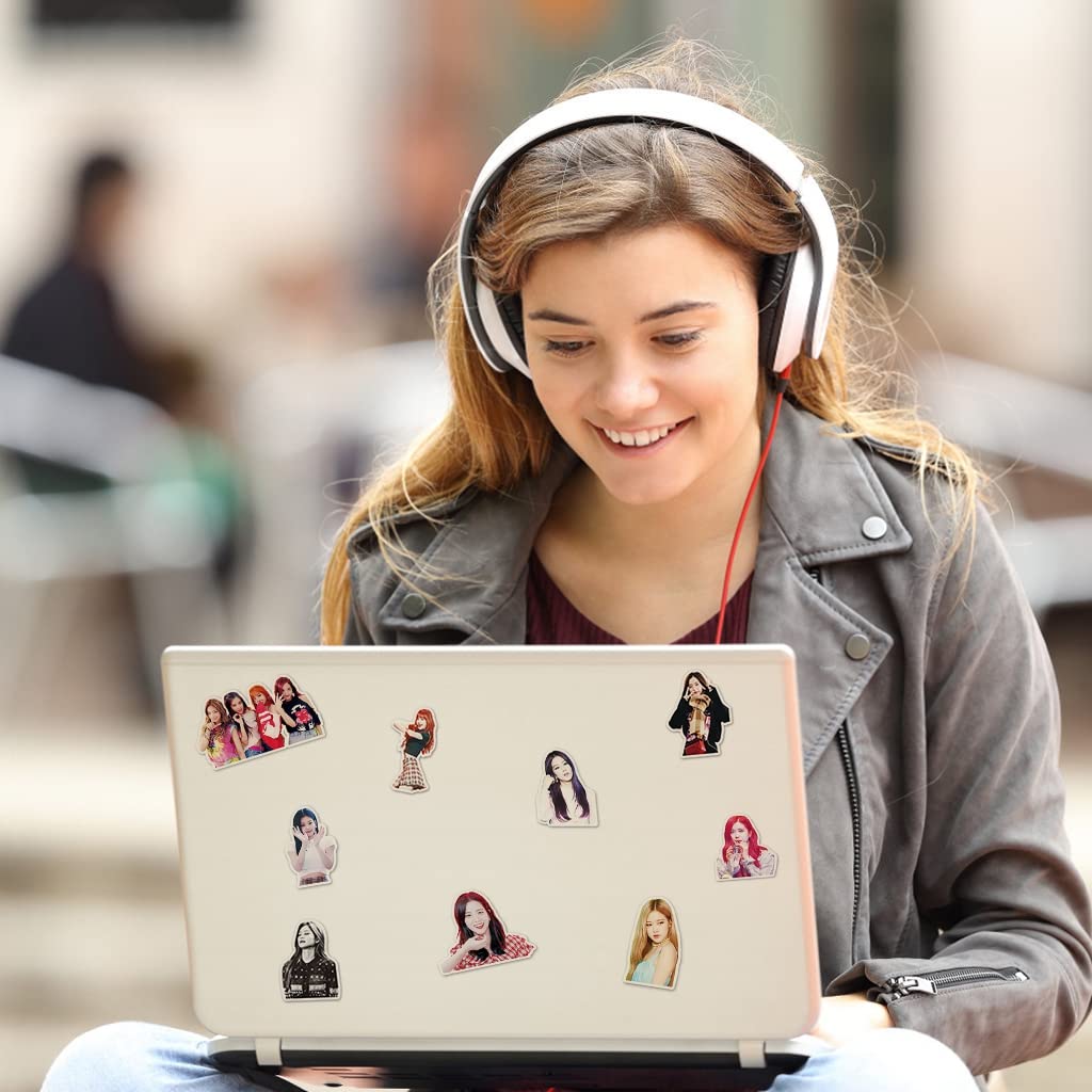 HASTHIP BLACKPINK Stickers for Laptop and Scrapbook featuring 52 pcs PVC Waterproof Set