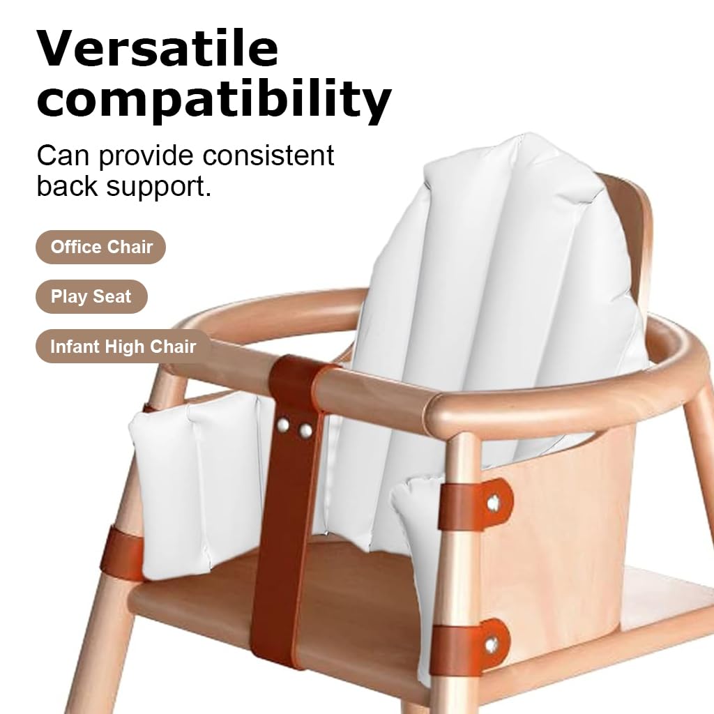 SNOWIE SOFT Inflatable Lumbar Support for Chairs featuring Ergonomic Spine Design and PVC Cushion Pad | Portable Back Relief for Office and High Chair Use