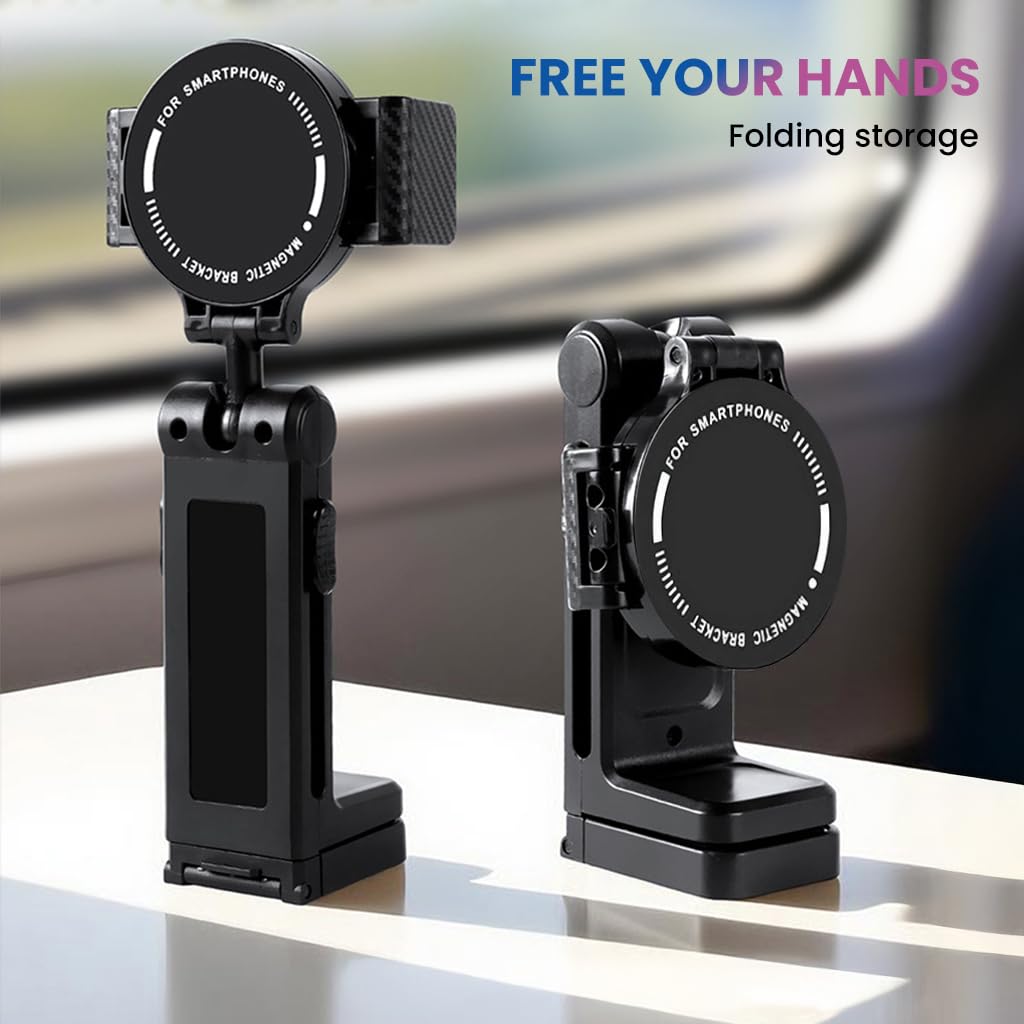 ZORBES Mobot Clip Mobile Holder for Travel with 360° Adjustable Angles and Dual Clamp | Hands-Free Phone Mount for Desk and Airplane Use