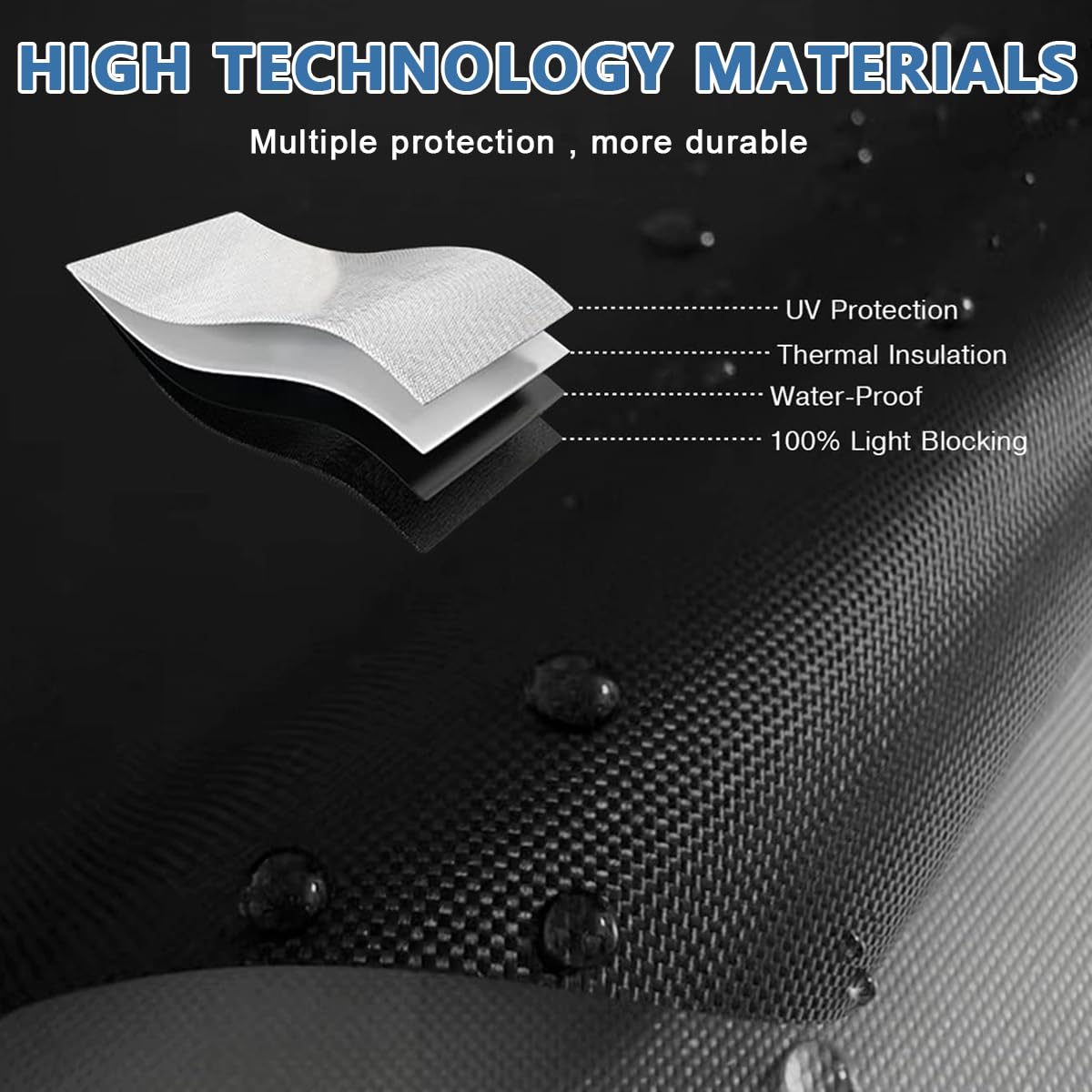 HASTHIP Portable Blackout Shades for Windows 118 x 57 in with Silver Coating | 100% Light and UV Blocking