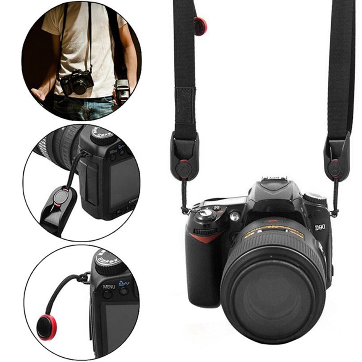 ZORBES Camera Wrist Strap for Travel Photography with Quick Release and Nylon Webbing | 2PCS Adjustable Design Supports 6–10 kg