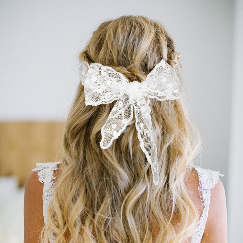 SANNIDHI Head Scarf for Women with White Lace Design 3Pcs Set 51 in Long | Elegant Styling