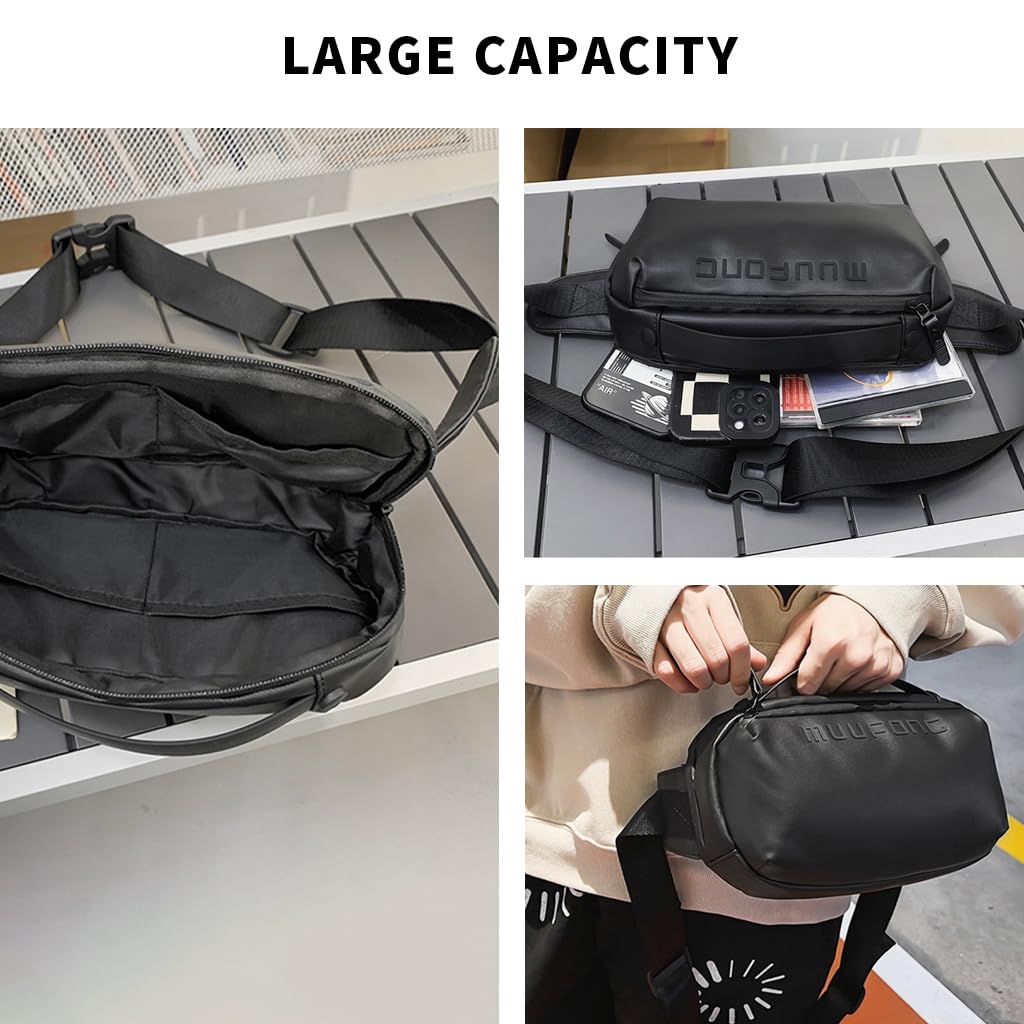 Venzina Waist Bag for Hiking Travel and Daily Use with Adjustable Strap | Waterproof Nylon Chest Pack