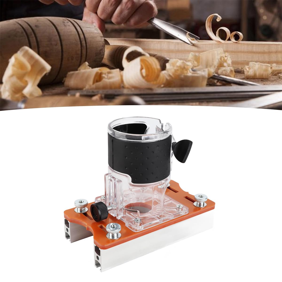 Serplex Woodwork Router Base Tool for 65mm Slotting Bracket featuring Aluminum Alloy Construction | 2PCS Attachment