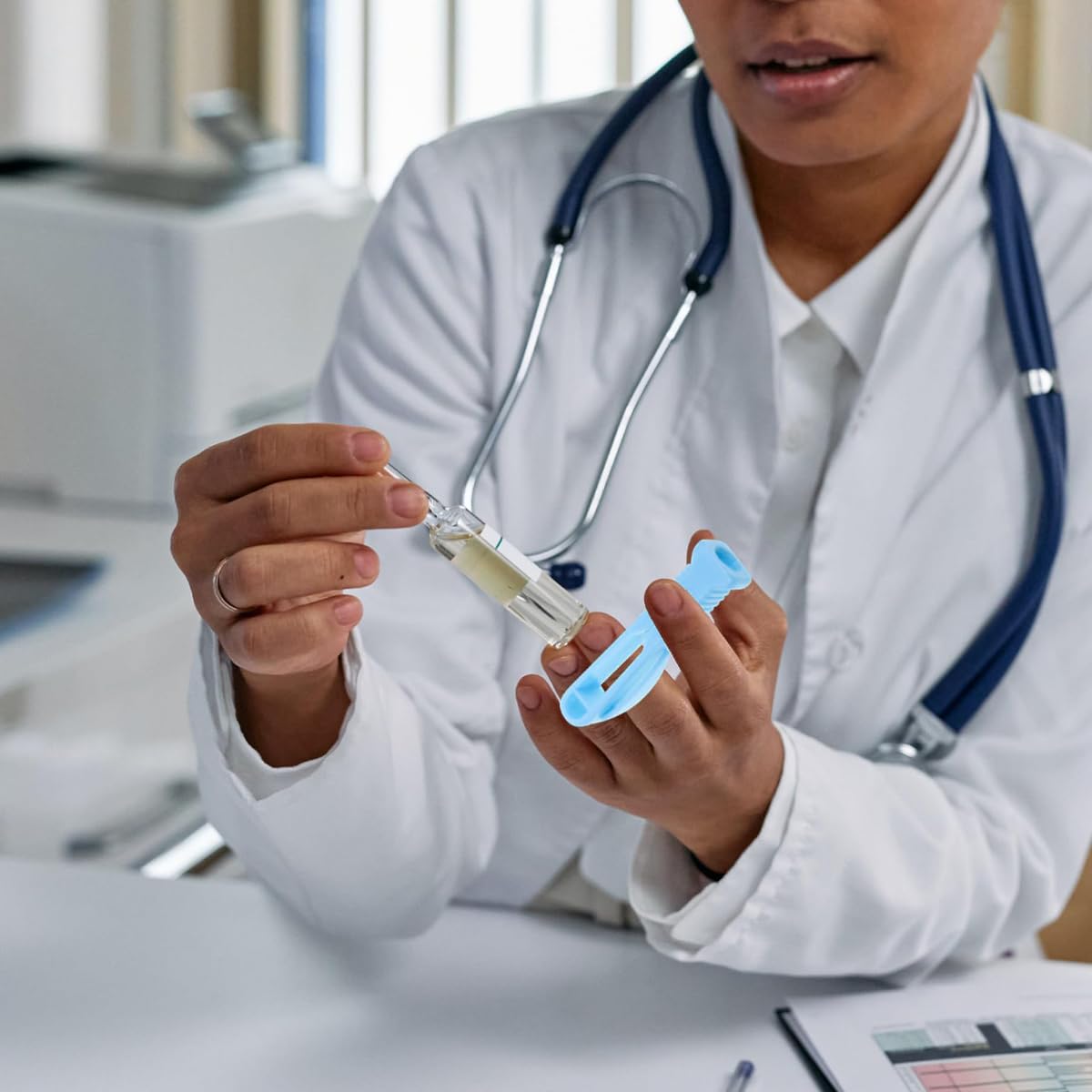 HASTHIP Ampule Cutter 6Pcs for Hospitals and Clinics with 6 Sharp Grinding Wheels | Pocket Clip Design for Doctors and Nurses