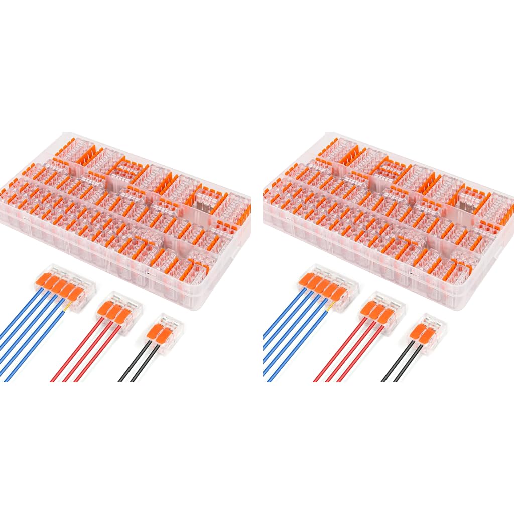 Serplex Cable Connectors Set for Electrical DIY with 120 pcs Lever Nuts featuring 2 3 5 Slot Design