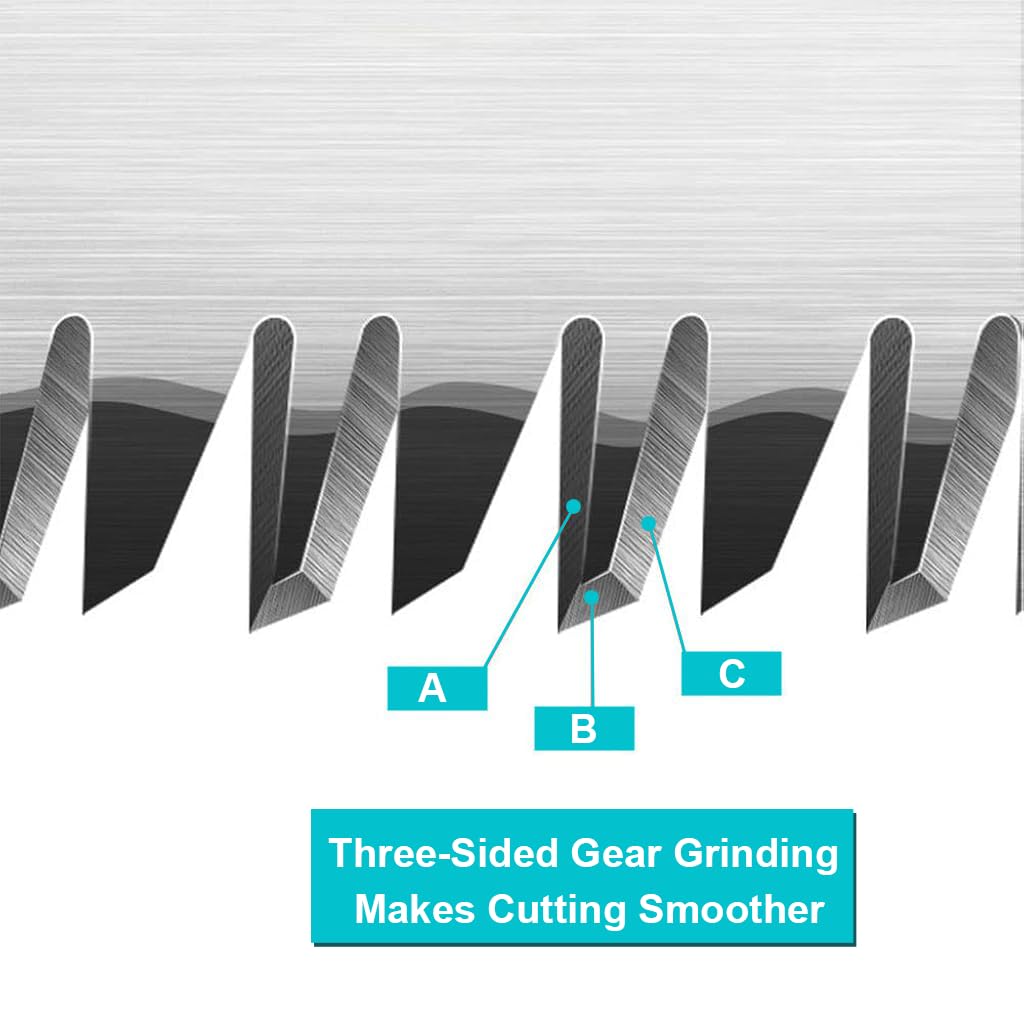 HASTHIP Folding Garden Pruning Saw Kit for Branch Cutting with Ergonomic Handle and SK5 Steel Blades | Includes 15 in Hand Saw Gloves and File