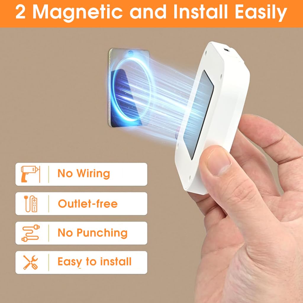 ELEPHANTBOAT Motion Sensor LED Night Light for Bedroom and Stairs with 3 Color Modes featuring Magnetic Mount | Rechargeable 3Pcs Set