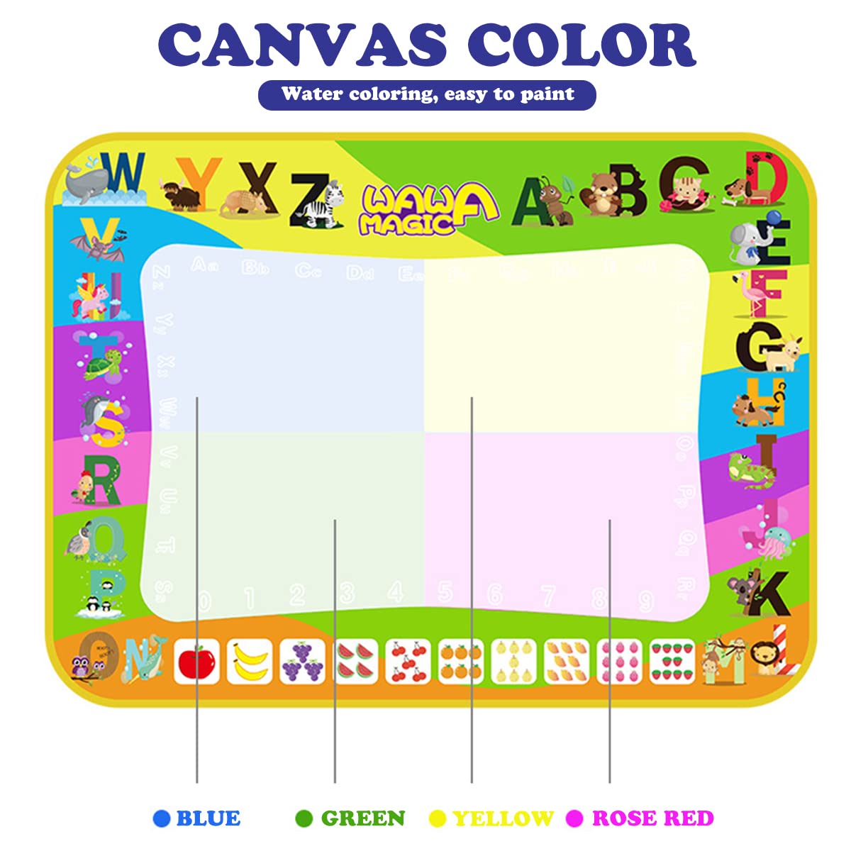 PATPAT Water Doodle Mat for Kids with 31.5 x 23.6 in Aqua Drawing Board | Educational Toy