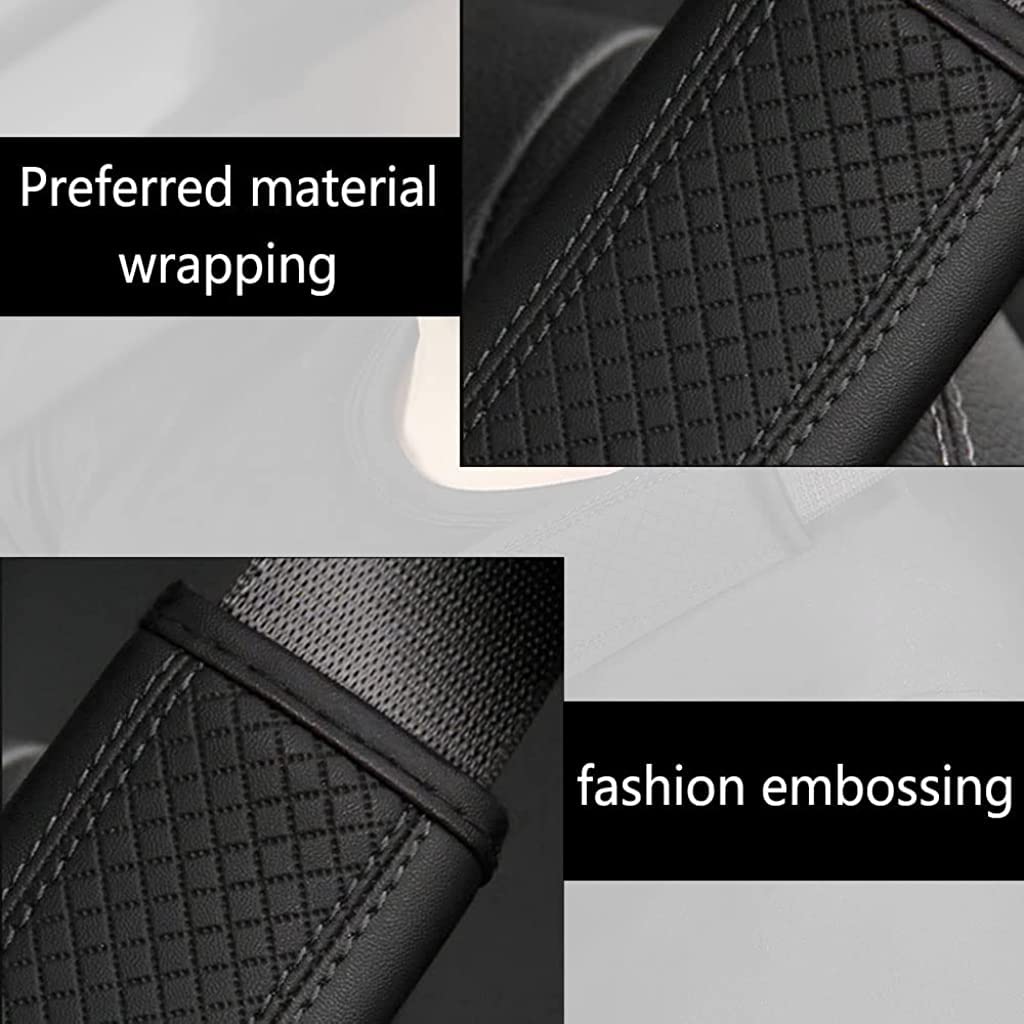 STHIRA® 2pcs Seat Belt Pad PU Leather Seat Belt Pad Neck Protection Shoulder Protection Car Seat Belt Pad Universal Seat Belt Shoulder Pad Compatible with Car, Truck Use