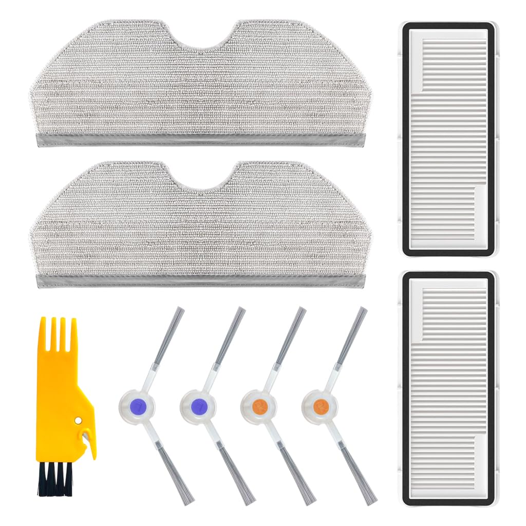 Verilux Replacement Accessories for Narwal Freo X Plus with 9Pcs Kit and Snap-In Design | Includes Mop Cloths, Brushes and Filters