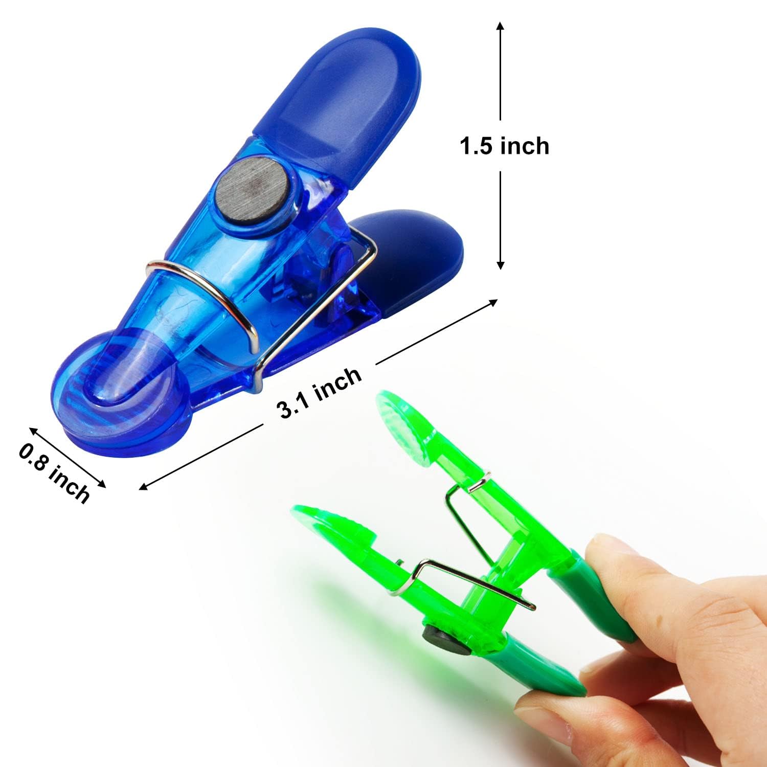 Supvox Magnetic Clips for Food Bags and Refrigerator Use featuring 7 Pack Set | Non Slip Airtight Seal