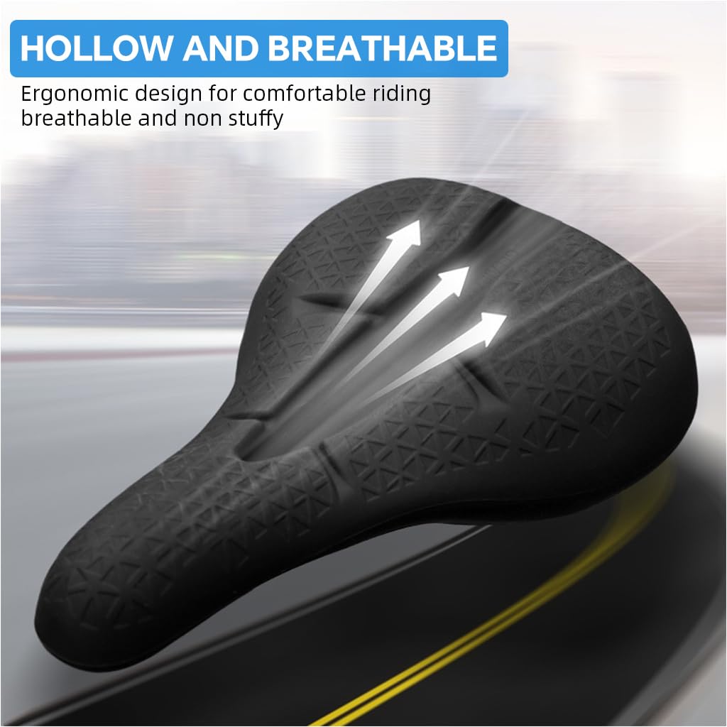 Proberos Bicycle Saddle Cover for Road and Mountain Bikes with Honeycomb Cushion | 40% Shock Absorption Silicone