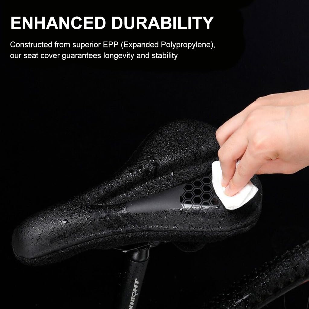 Proberos Bicycle Saddle Seat Cover for Mountain & Road Bikes with 11x7 in Fit | Gel Foam Cushion Featuring Shock Absorption and Anti Slip Design