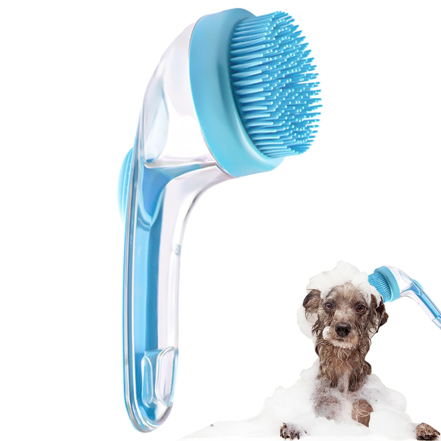 ZIBUYU® Pet Bath Brush,Dog Shampoo Brush Bubble Maker