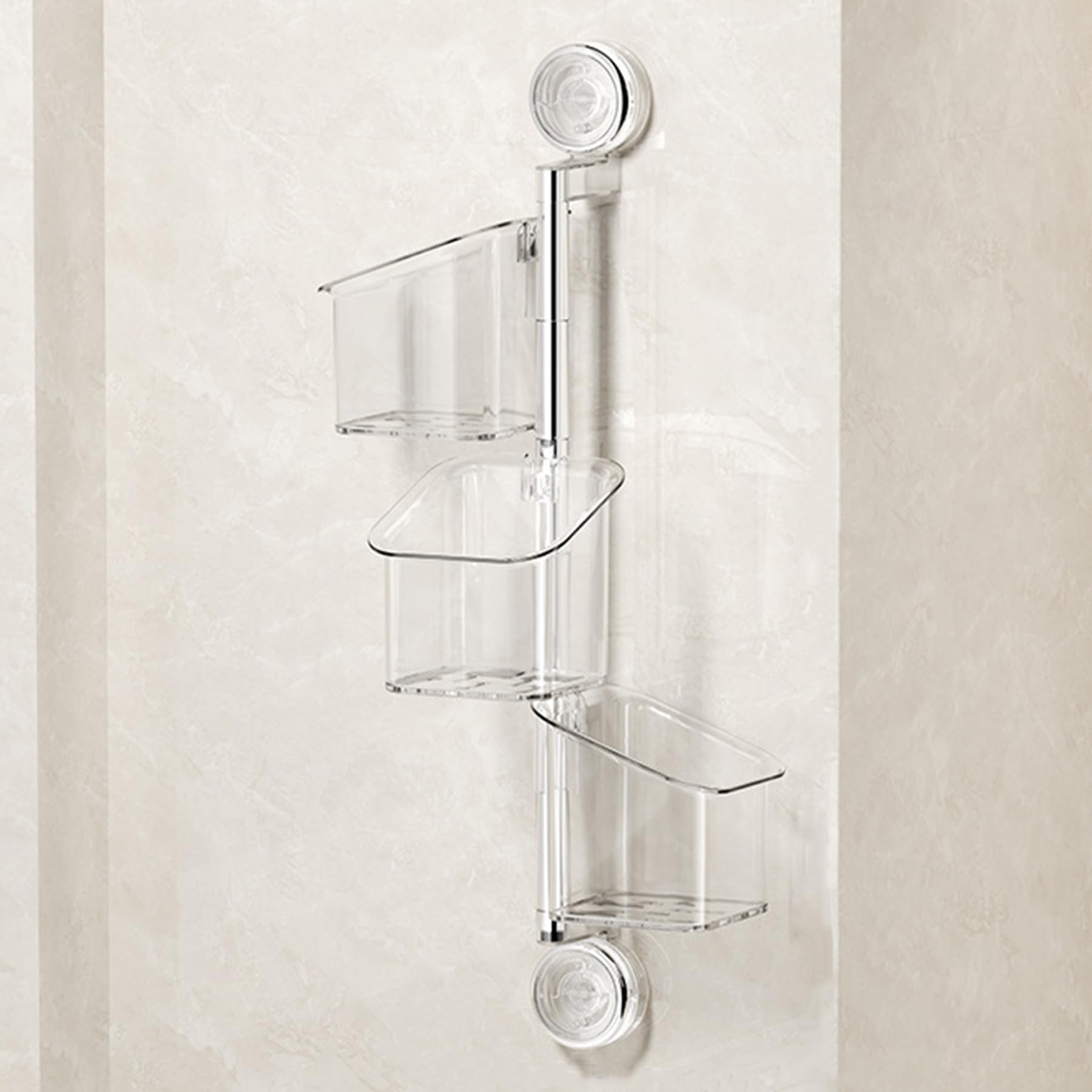 Supvox Wall Organizer Box for Kitchen and Bathroom with 180° Rotating Storage | 47x11.4x11.4cm Transparent PET and ABS Design