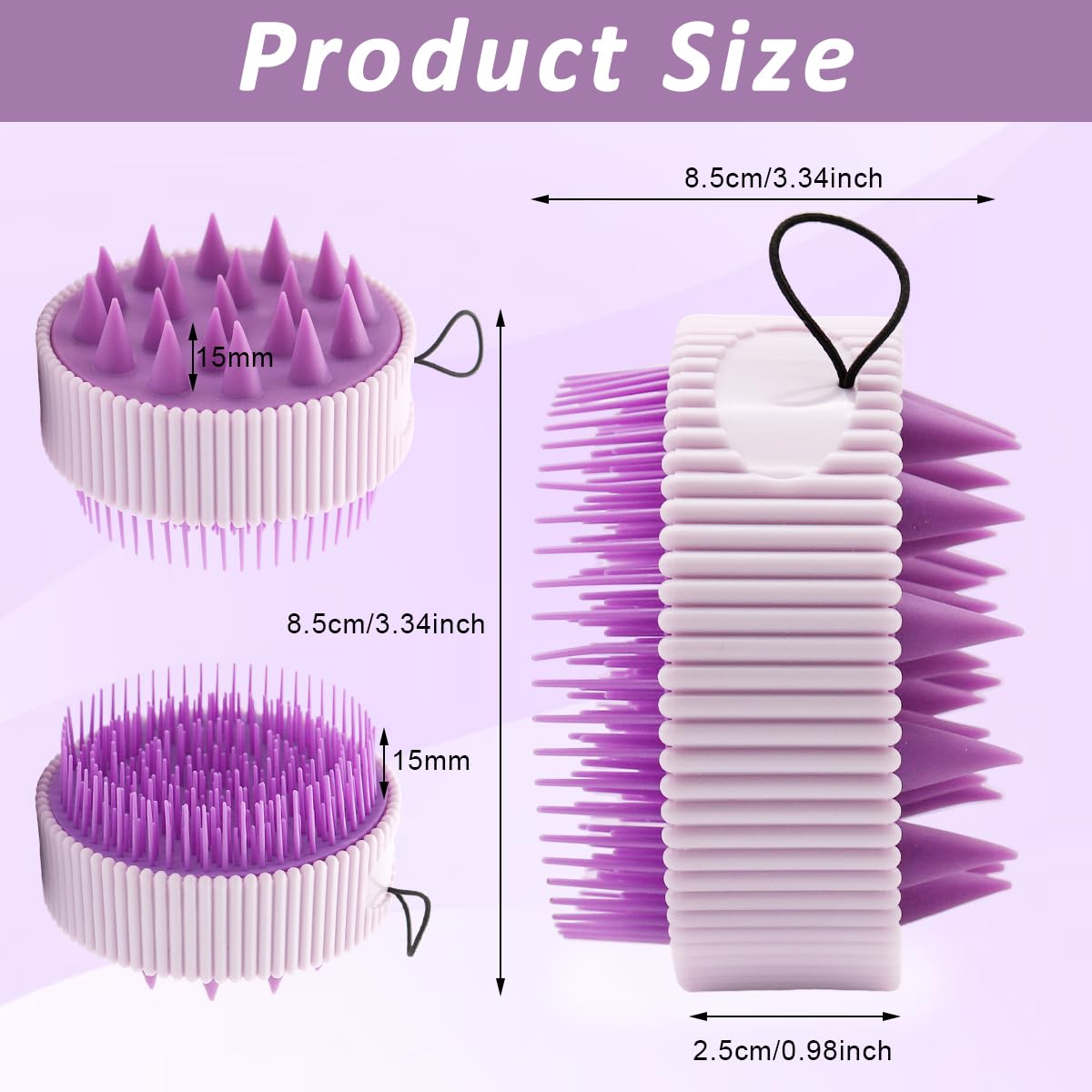 HANNEA Scalp Massager for Wet and Dry Use featuring Double Sided 3.15 in Design | Relaxing Scalp Care