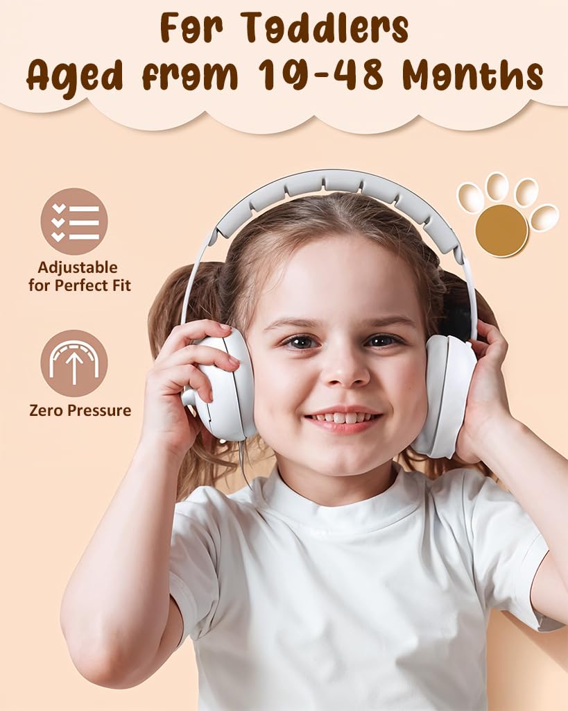 SNOWIE SOFT Baby Ear Muffs for Noise Reduction with 29db Protection and Adjustable Headband | 3 PCS for Toddlers 1-4 Years