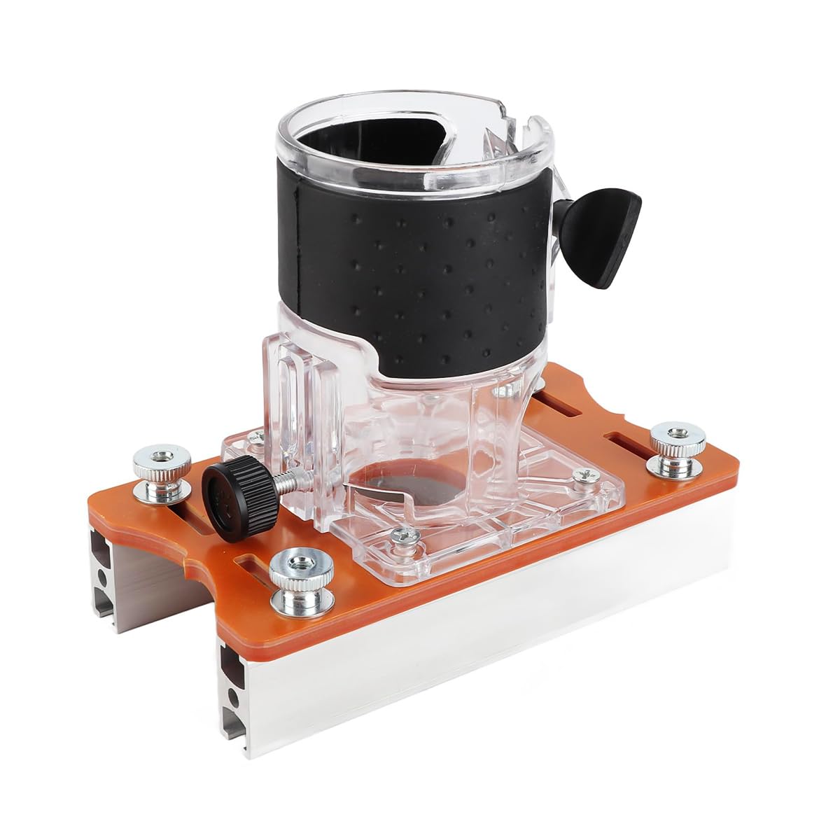 Serplex Woodwork Router Base Tool for Cabinet Furniture with 65mm Guide and 2 in 1 Slotting | Aluminum Alloy Construction