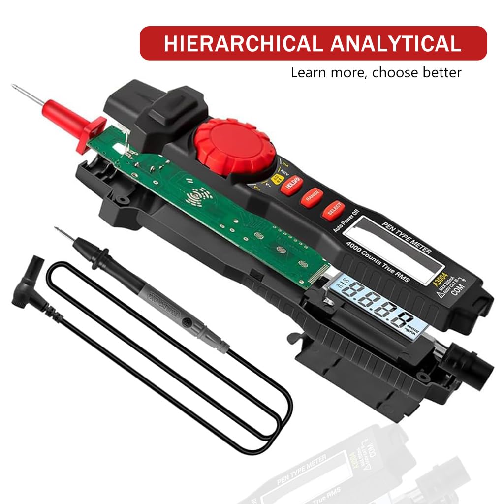 Serplex Pen Type Digital Multimeter for AC DC Voltage and Resistance Testing | 22.50x4.60x0.80cm Compact LCD Tester