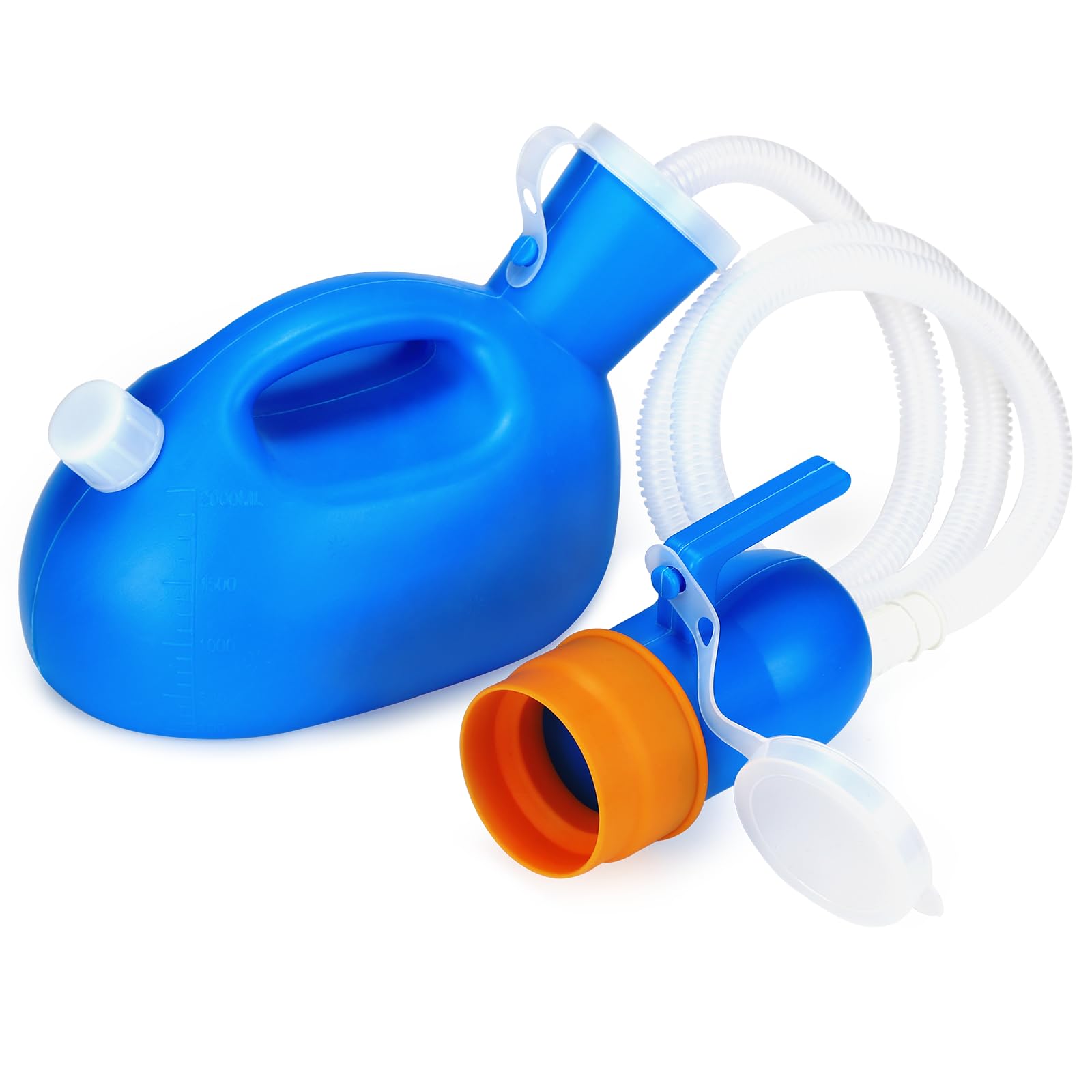 HANNEA® Urinals for Men - Portable Spill Proof Men's Urine Bottle Leakproof Male Pee Bottle w/Separate Urine Outlet Urinal for Hospital Home Camping Car