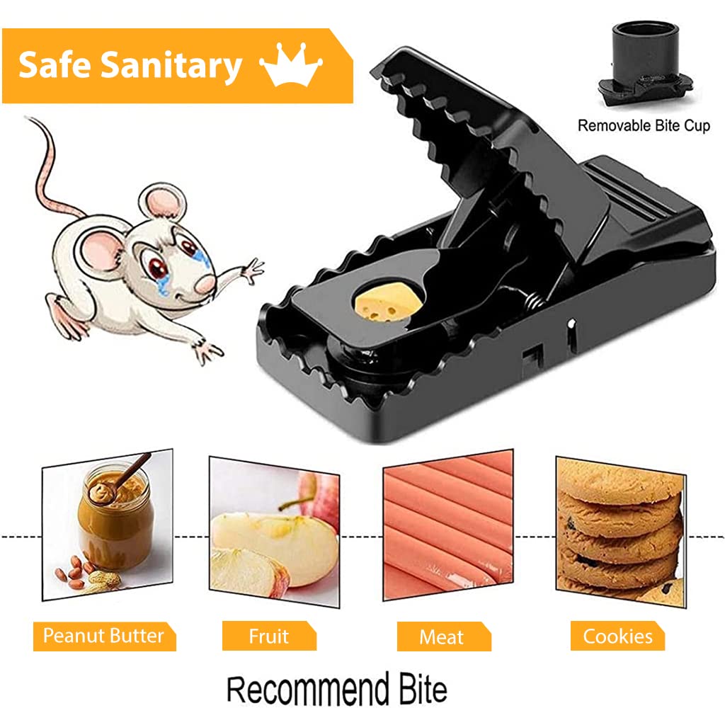 HASTHIP® 2Pcs Rat Traps House Garden Patio, Reusable Mouse Traps for Mice, Rats, Chipmunks, Squirrels, Hamsters and Other Rodents, Quickly Slam Rat Killer