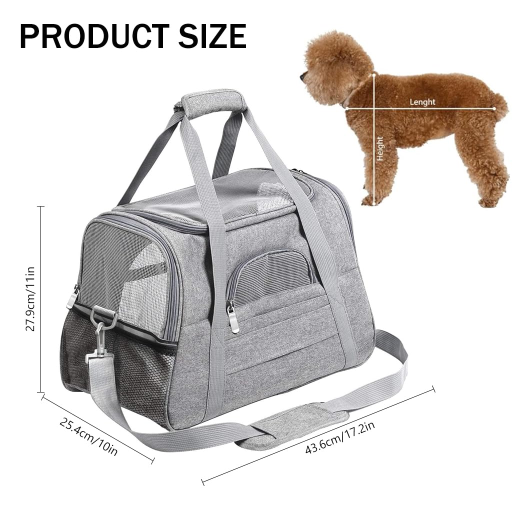 Qpets® Travel Cat Bag Carrier Backpack Pet Carrier Breathable Pet Carrier Comfortable Pet Carrier Cat Carrier Bag Dog Carrying Bag with Soft Pad for Small Dogs Cats