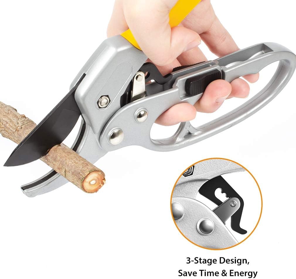 Supvox Gardening Scissor for Precise Pruning with SK-5 Stainless Steel Blade and Ergonomic Handle