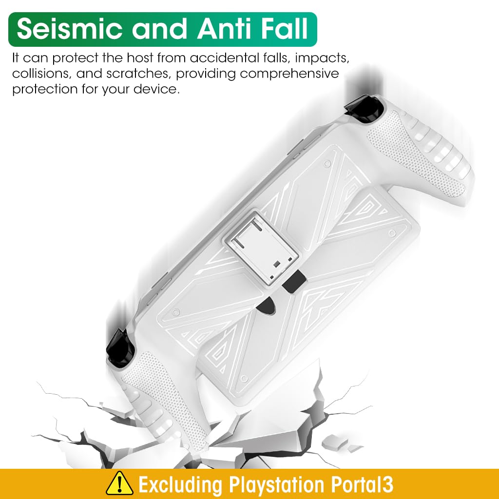 Verilux Protective Case Cover for PlayStation Portal Game with Back Kickstand and TPU Skin | Anti Scratch Protection for Console