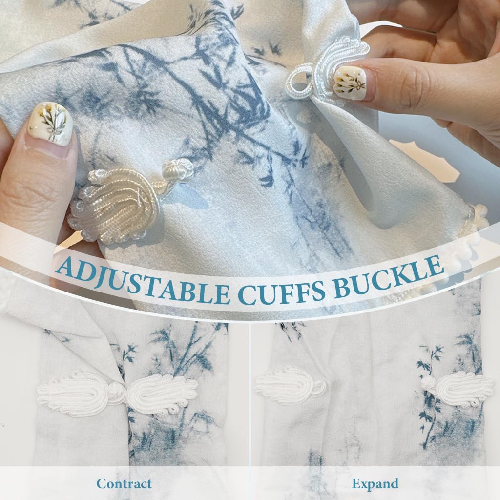 SANNIDHI Gardening Sun Arm Sleeves for Women with Knot Button Cuff and 18.8 in Length | Ice Silk Cooling UV Protection