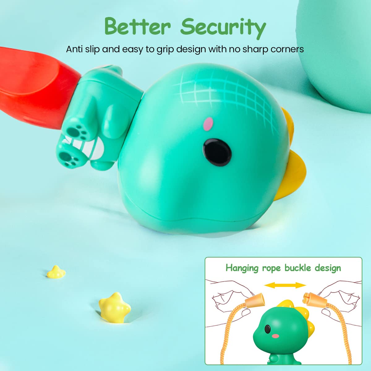 PATPAT® Whistle for Kids Cartoon Green Dinosaur Whistle Toy for Kids with Lanyard Music Instrument Developmental Educational Sound Toys Sensory Toy Babies Birthday Gifts for Boys Girls