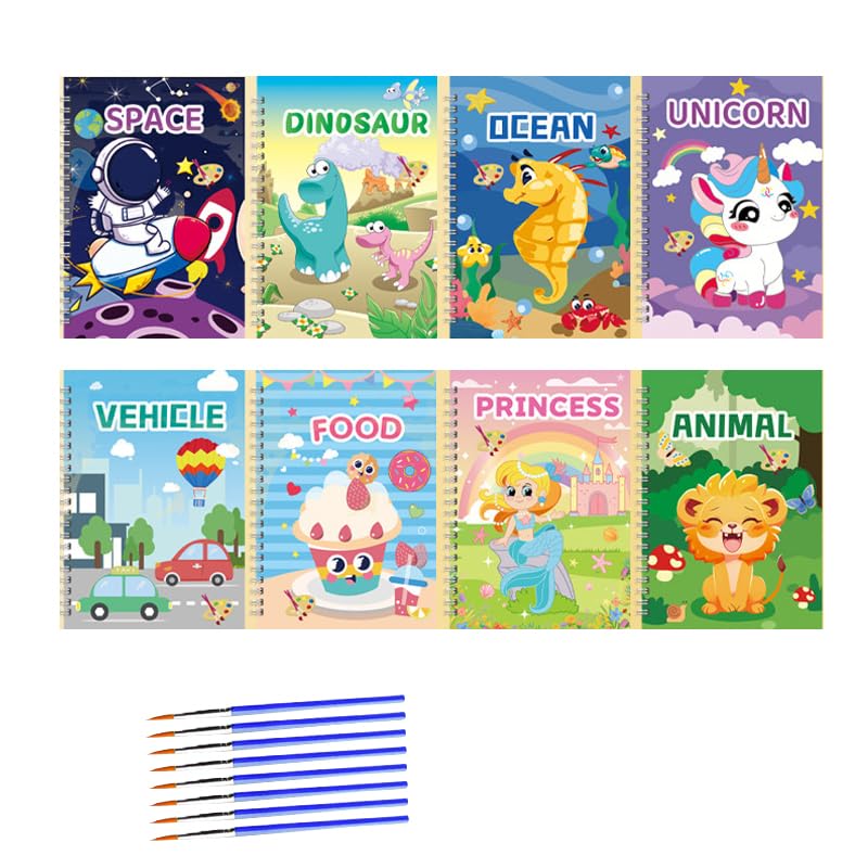 PATPAT® Watercolour Painting Notepad, Water Coloring Books for Kids Ages 4-8