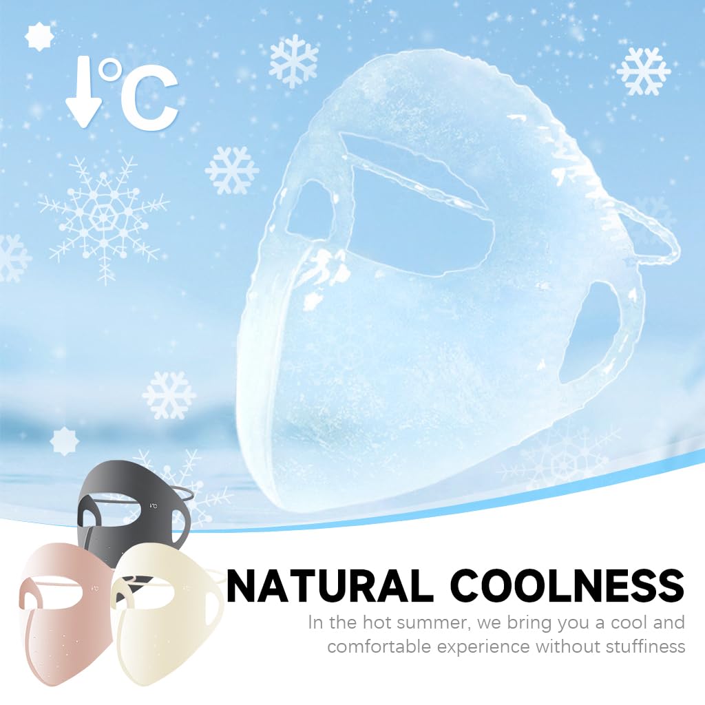 PALAY Full Face Mask for Sun Protection with UPF 50+ 3D Forehead Design and Ice Silk | Women