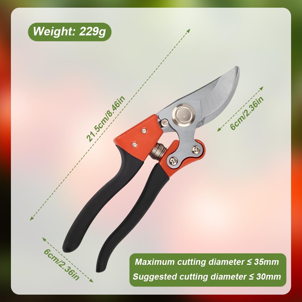 HASTHIP Gardening Scissor for Home Garden with Spring Loaded Mechanism and Ergonomic Handle