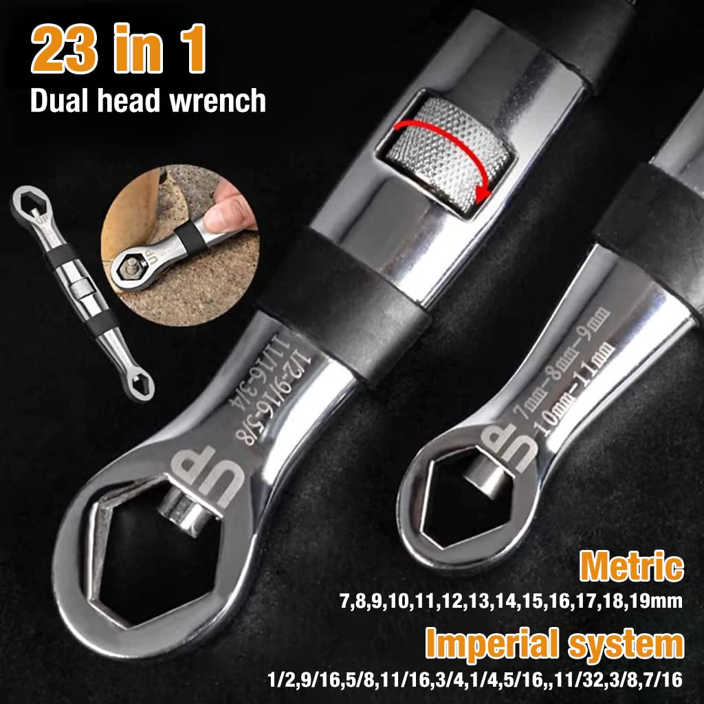 STHIRA Adjustable Spanner for Bike and Car Repair with Dual Head 7–19mm | Cr-V Steel Tool