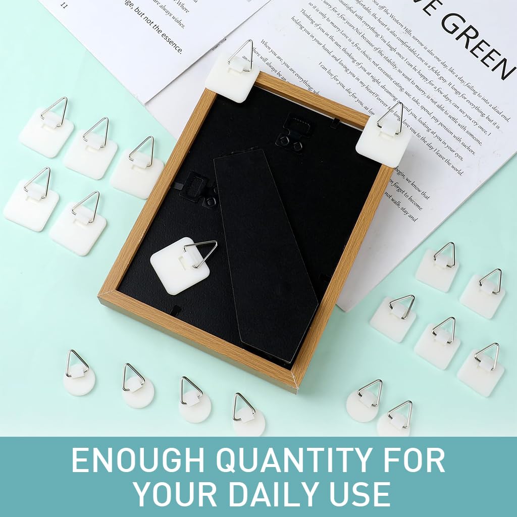 HASTHIP Metal Wall Hooks for Home Decor and Kitchen with 30 Pcs Strong Adhesive Acrylic Loops