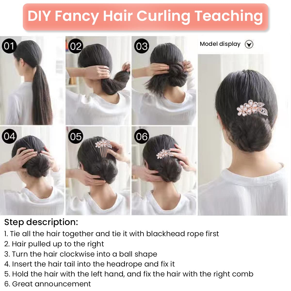 ZIBUYU Flower Pearls Hair Clips for Women Girls Party Decorative, Hair Accessories Hairpin Hair Slides Daily Birthday Gifts