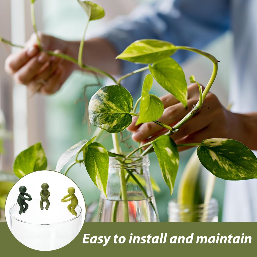 HASTHIP Cartoon Garden Plant Support for Indoor Hydroponics with Stem Hug Design 3Pcs