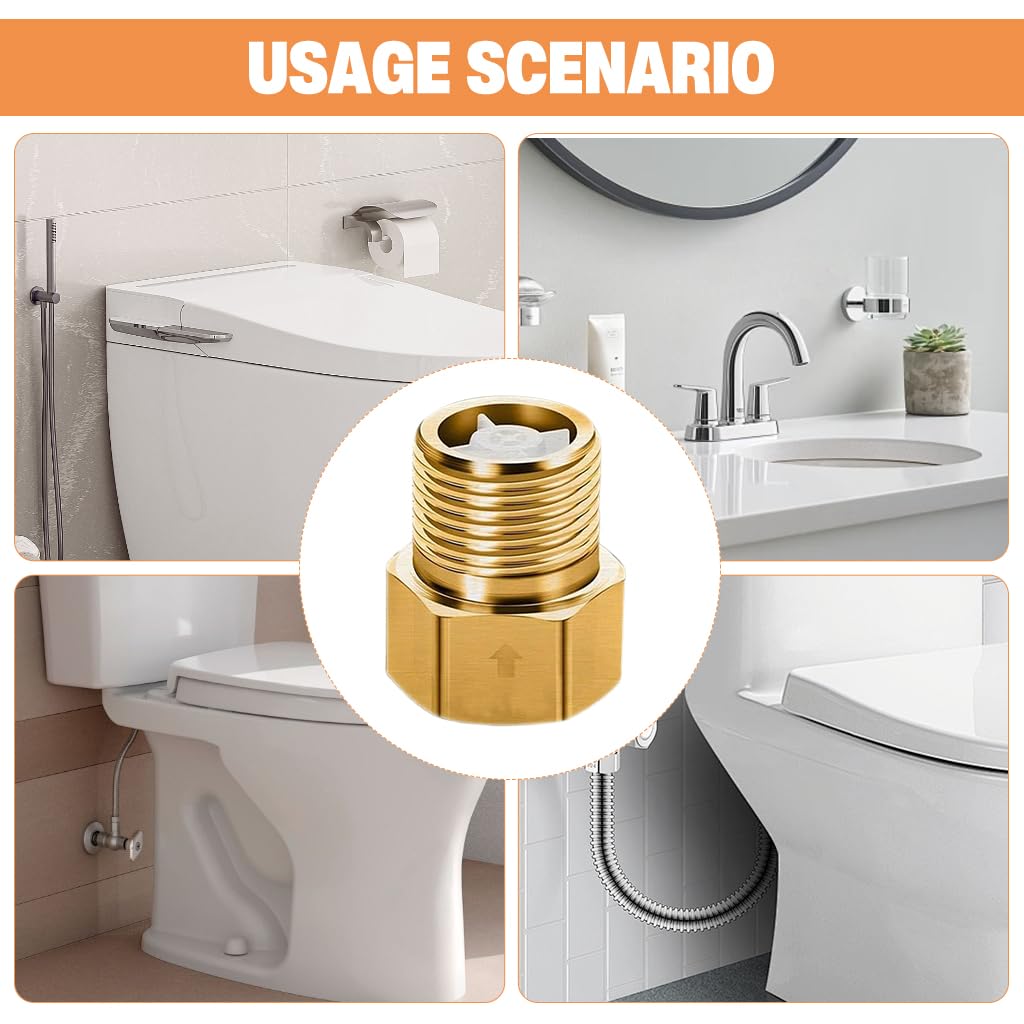 Serplex Brass Check Valve for Water & Gas Systems with 1/2 in NPT Threads | Leak-Free One-Way Design