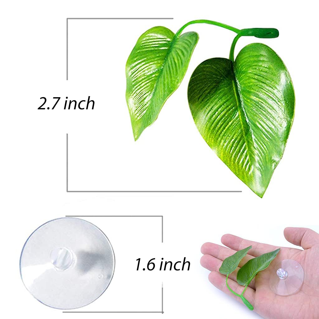 Qpets Betta Fish Leaf Pad for Aquarium with Dual Leaf Design 2.36x1.77 in | 2 Pcs Set