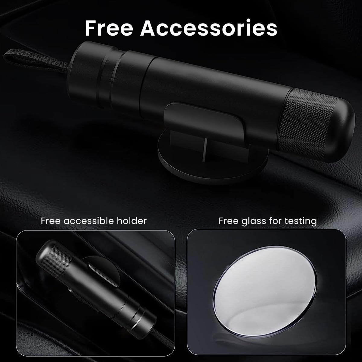 STHIRA Car Window Breaker with Seat Belt Cutter for Emergency Escape featuring Tungsten Steel Bit | 3 PCS Compact Tool