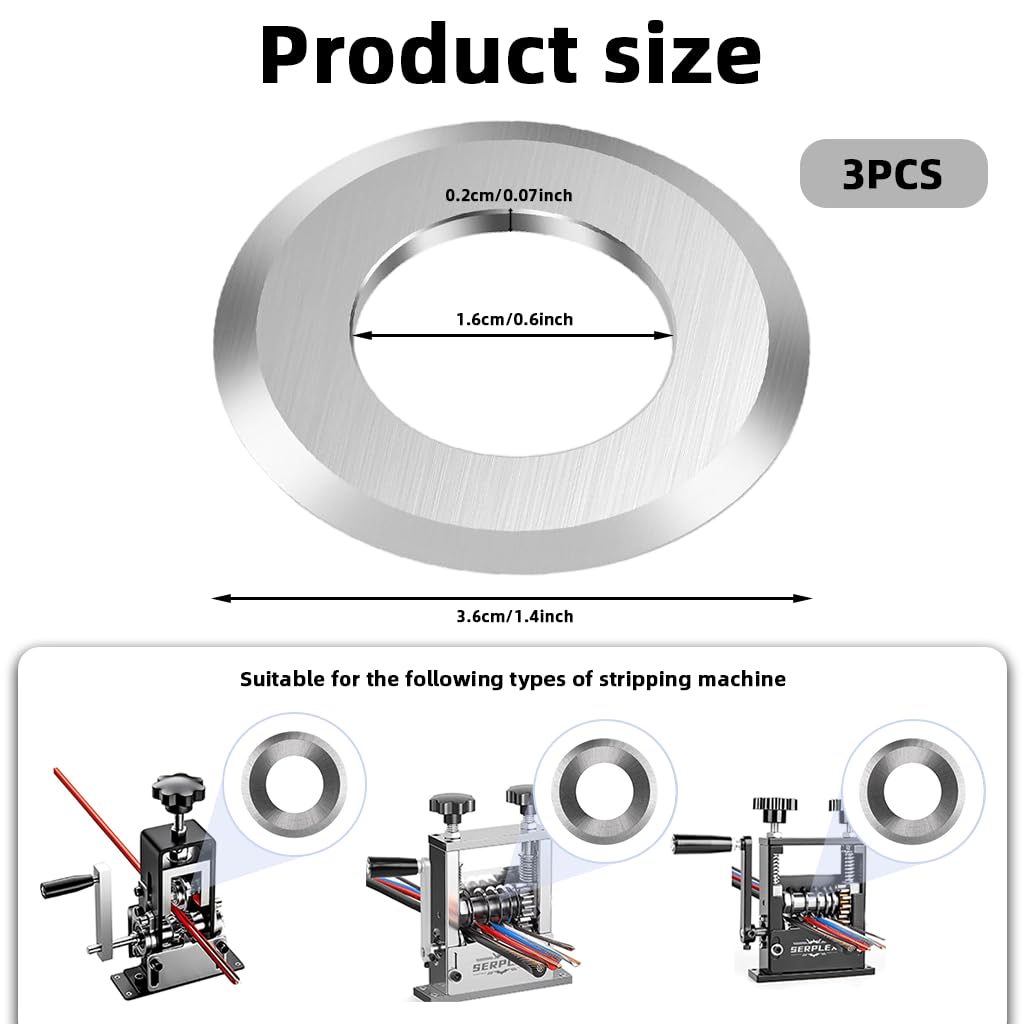 Serplex Replacement Ring Blades for Cable Stripping Tool featuring Precise Fit and 9PCS Set