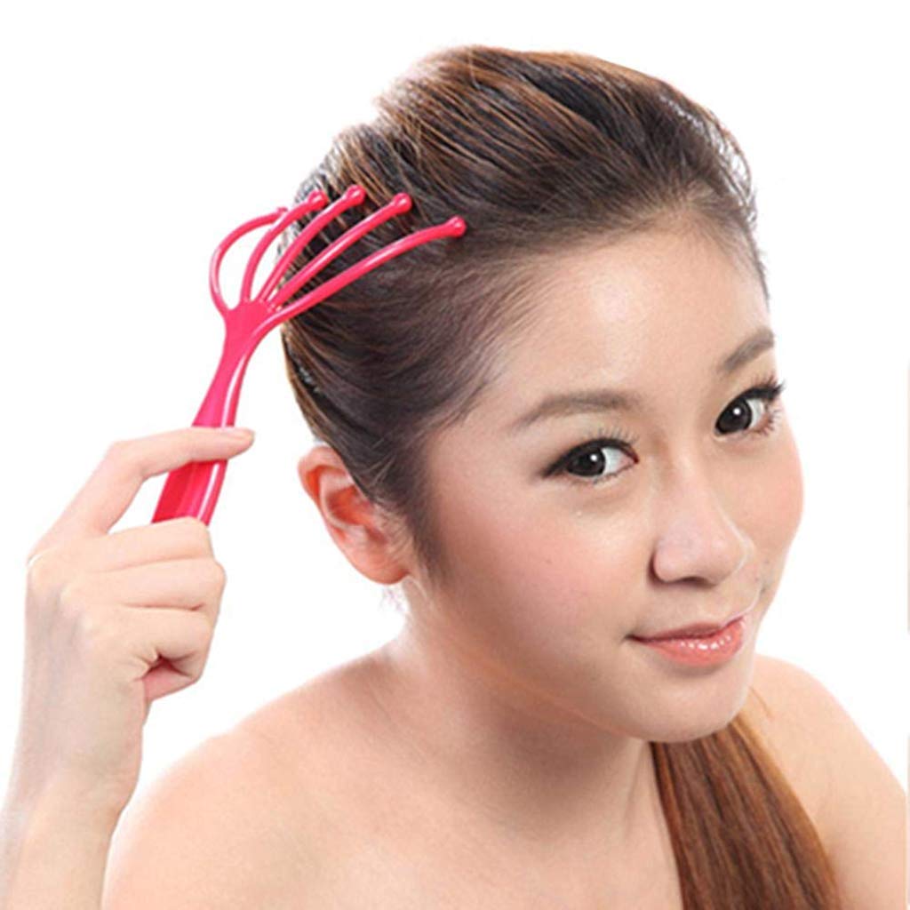 MAYCREATE Head Massager for Scalp Relaxation with 5 Fingers Steel Balls and Non Slip Handle | Stress Relief and Improved Sleep