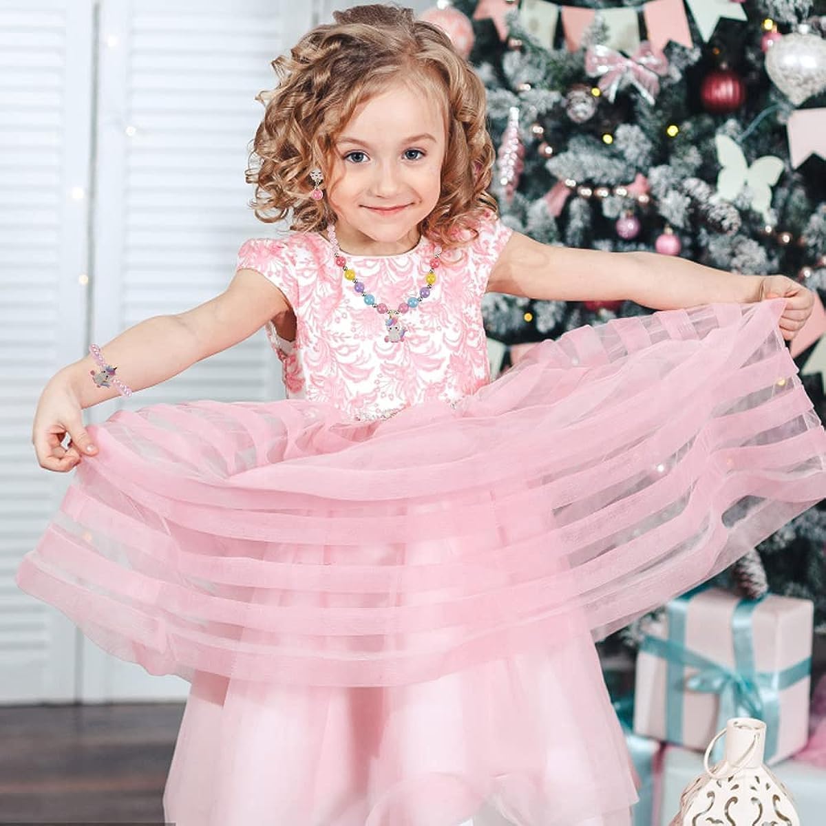 SANNIDHI Unicorn Crossbody Bag for Girls with 2PCS Jewelry Set | Necklace Bracelet Earrings Rings Stickers