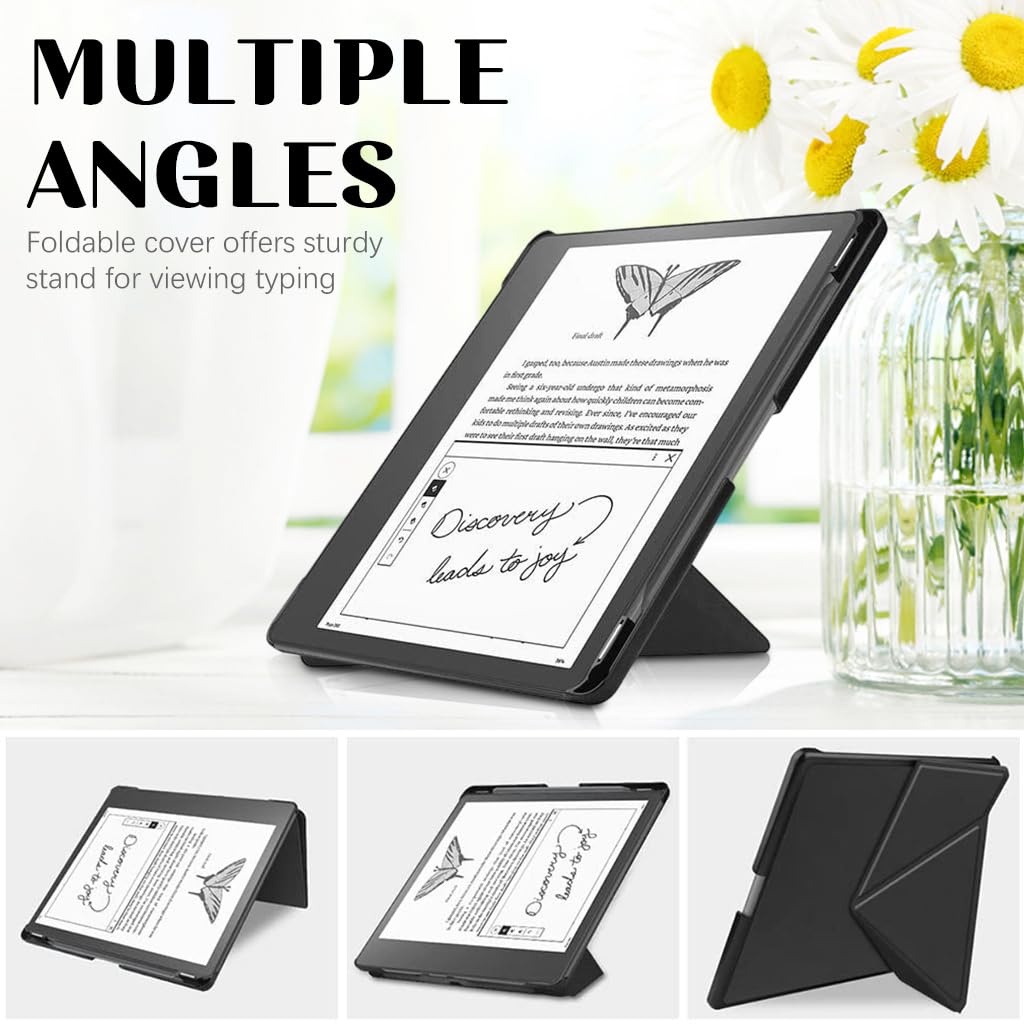 ZORBES Case Cover for Kindle Scribe 10.2 Inch with Multi Angle Folding Stand and PU Leather