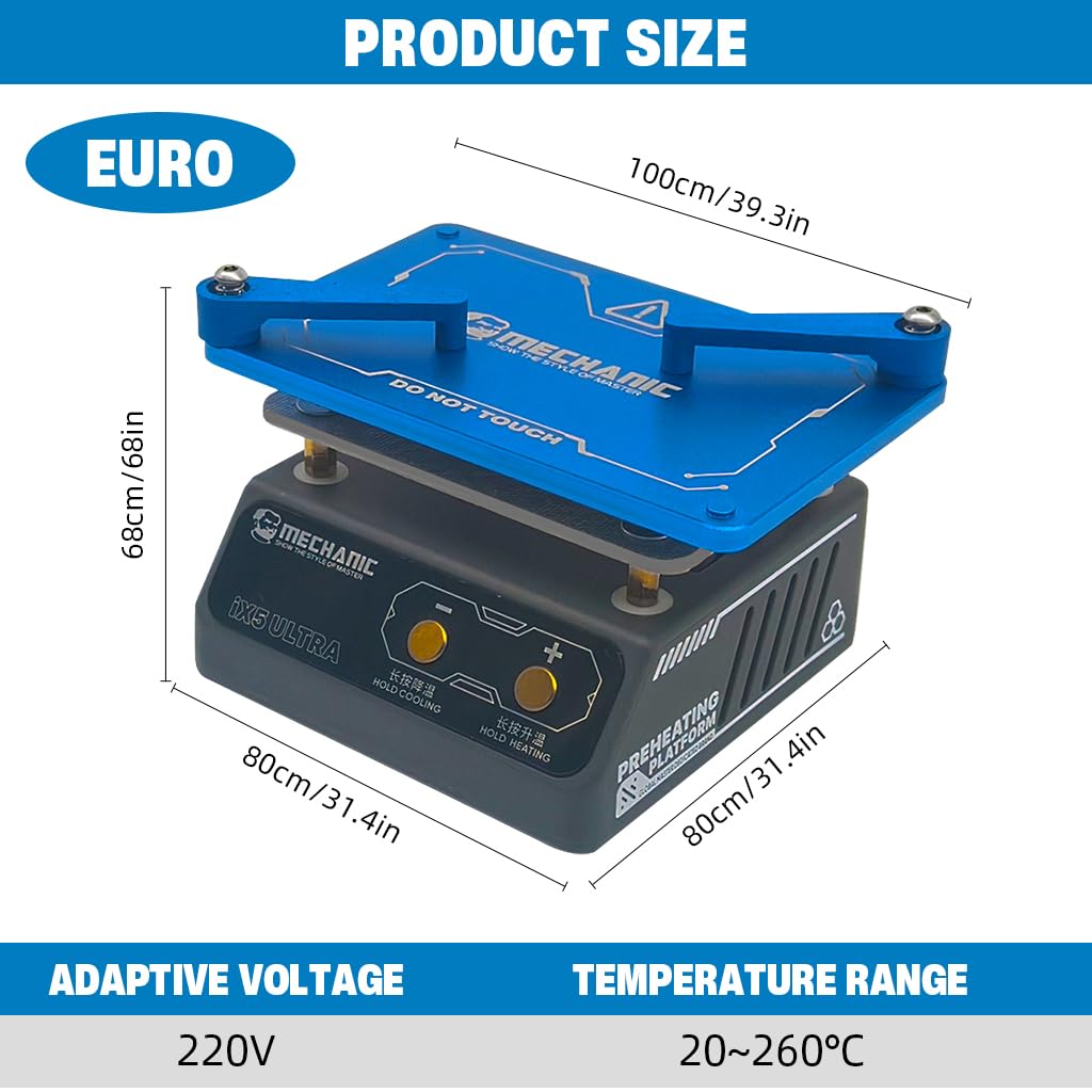 Serplex Universal IX5 Ultra Preheating Station for Mobile Phone Repair featuring 20–260°C Range and Durable Aluminum Alloy Platform