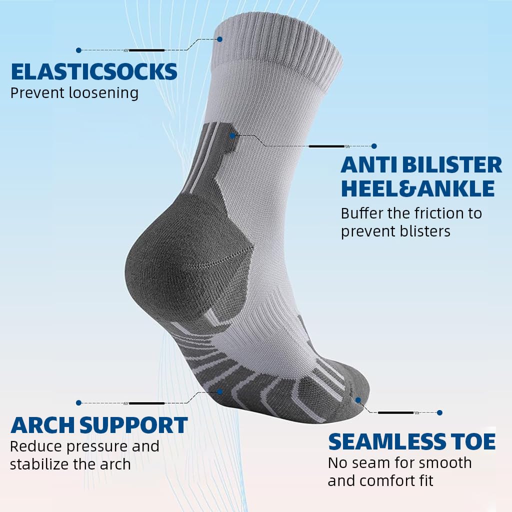 PROBEROS Compression Socks for Running with 15-20 mmHg Support | 9 Pairs for Men